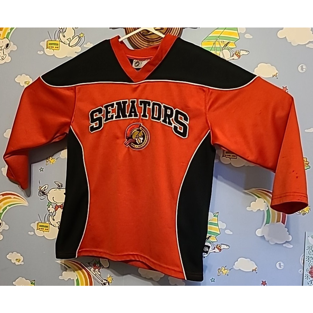 NHL Ottawa Senators Jersey Mighty Mac Youth Small 7/8 Official Hockey Red Black